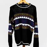 Vintage Abstract Knit Sweater (M)